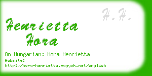 henrietta hora business card